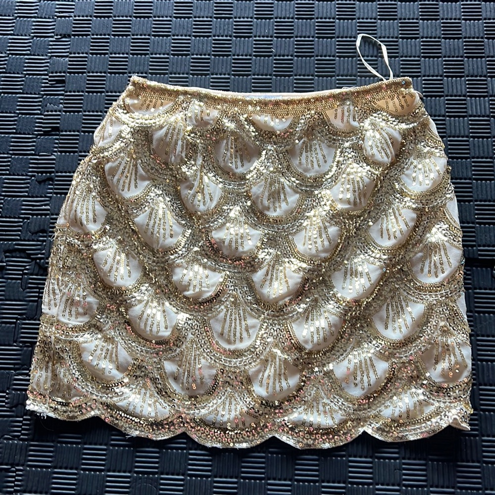 COPY - Sequin gold mini skirt!!